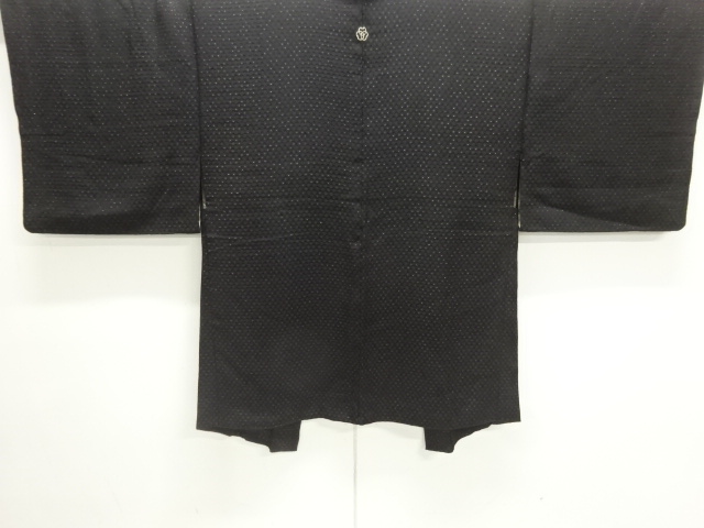 JAPANESE ANTIQUE HAORI / TAISHO ROMAN STYLE / URUSHI / WOVEN ABSTRACT